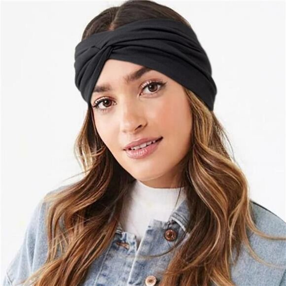 4 Pack Turban Headbands for Women Wide Vintage Head Wraps Knotted Cute - Picture 5 of 14